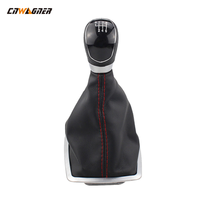 Car Gear Shift Knob Acrylic Black Cap Red Line 6 Speed Universal For FORD FOCUS
