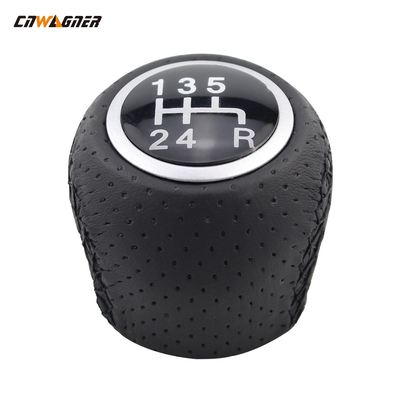 Cars Auto Parts 5 Gear Speed Punch Leather Thread Shift Knob Car Gear Knob For FIAT